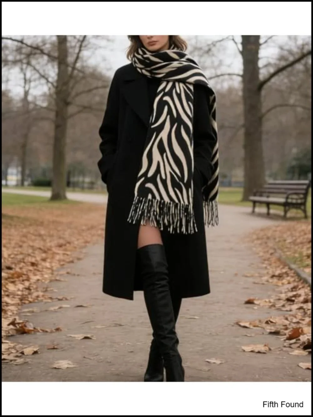 Womens Winter Zebra Print Scarf Warm Soft Blanket Shawl Wrap with Tassels